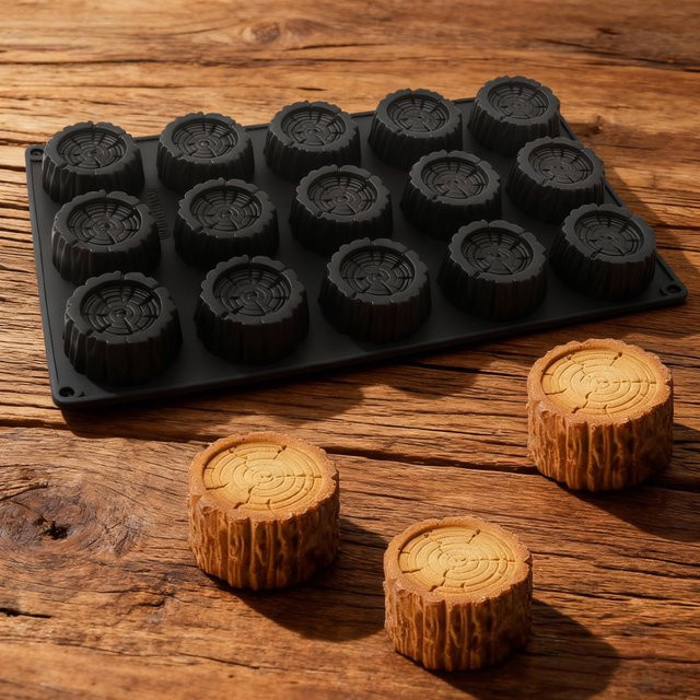 SHENHONG Silikon Muffin-Form für Weihnachtsmousse und Schokolade in Rundform - Bild 1