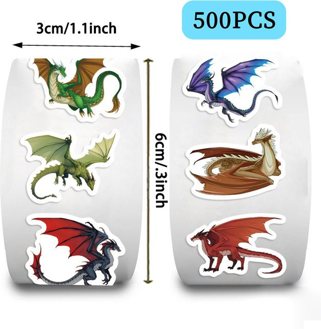 500 Stück House of the Dragon Cartoon-Aufkleber Set in Multicolour von AnimeWorlds Store zur Dekoration von Tagebüchern, Wasserflaschen und Handyhüllen - Bild 1