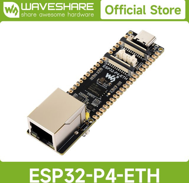 Waveshare ESP32-P4-ETH Hochleistungs-Entwicklungsboard mit 100 Mbit/s RJ45-Ethernet-Port in Schwarz - Bild 1