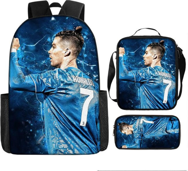 Dreiteiliges Schulrucksack-Set von Treasure Shoe House in Blau für Schüler - Bild 1