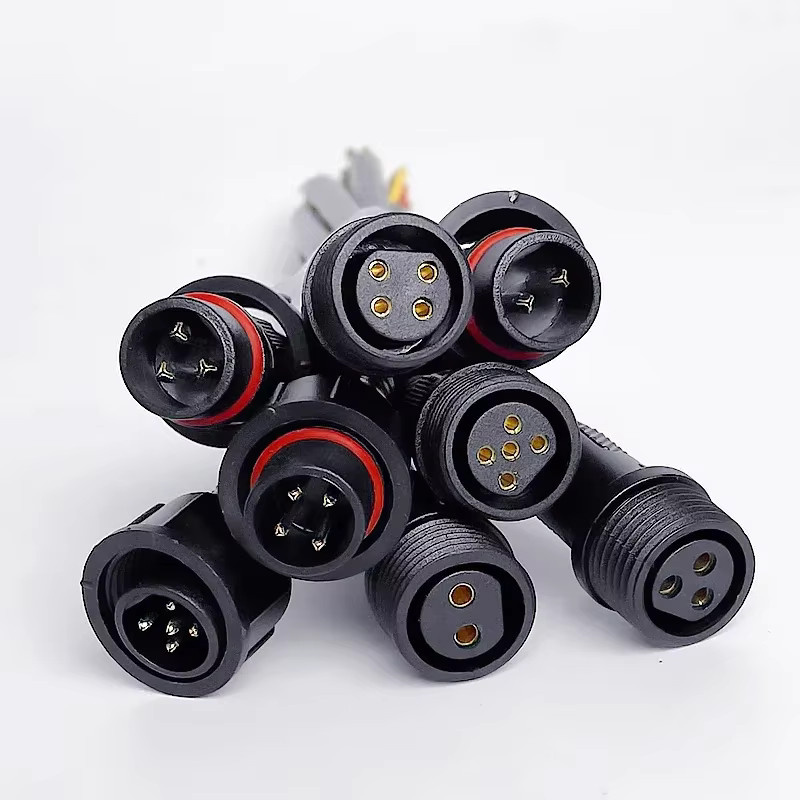 M16 IP65 wasserdichte Kabelstecker Set für LED-Streifen mit 2 3 4 oder 5 Pin Auswahl, männlich und weiblich, Farbe: Schwarz, Außendurchmesser: 22 mm, Kabeldurchmesser: 6 mm - Bild 3