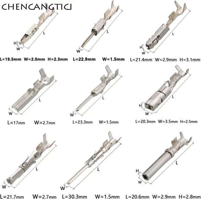 5 Stück FCI Tyco DT Deutsch Crimp-Kabelverbinder Set mit männlichen und weiblichen Pins in Silber für Auto-Elektrostecker (1,5 mm) - Bild 1