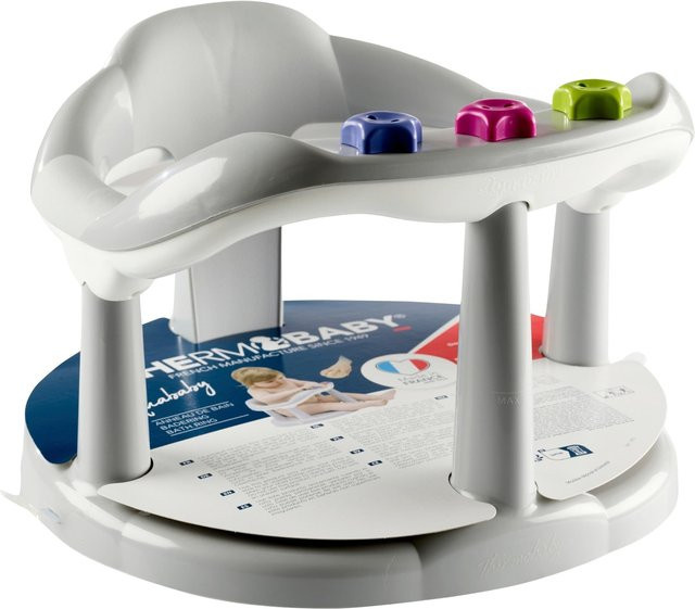 Thermobaby Aquababy Badering in Grau und Weiß mit rutschfester Oberfläche - Bild 1
