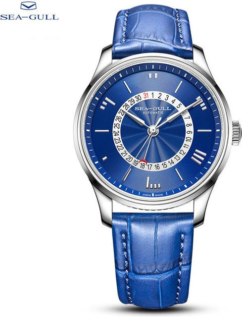 Seagull Armbanduhr, Automatik, Edelstahl, Blau, Herren - Bild 1