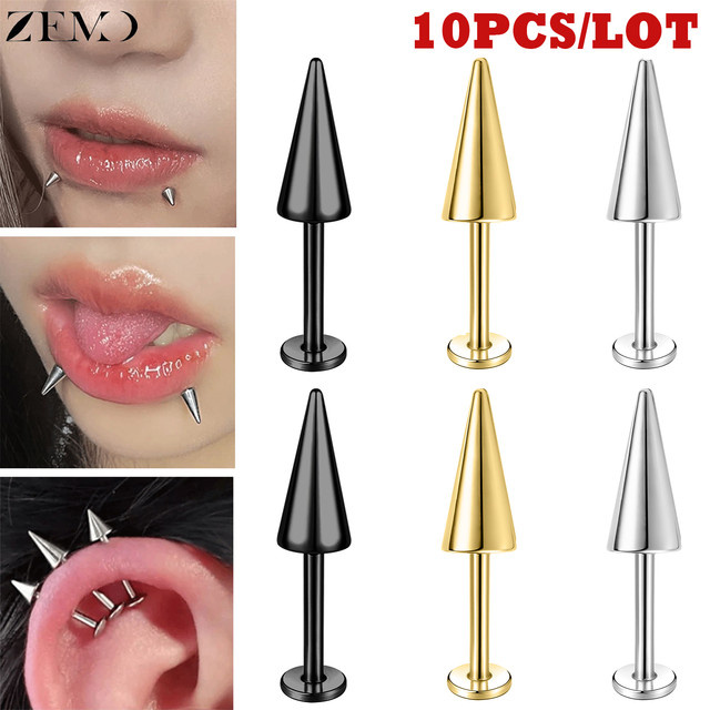 ZEMO Labret Lippenpiercing, Edelstahl, Unisex - Bild 1