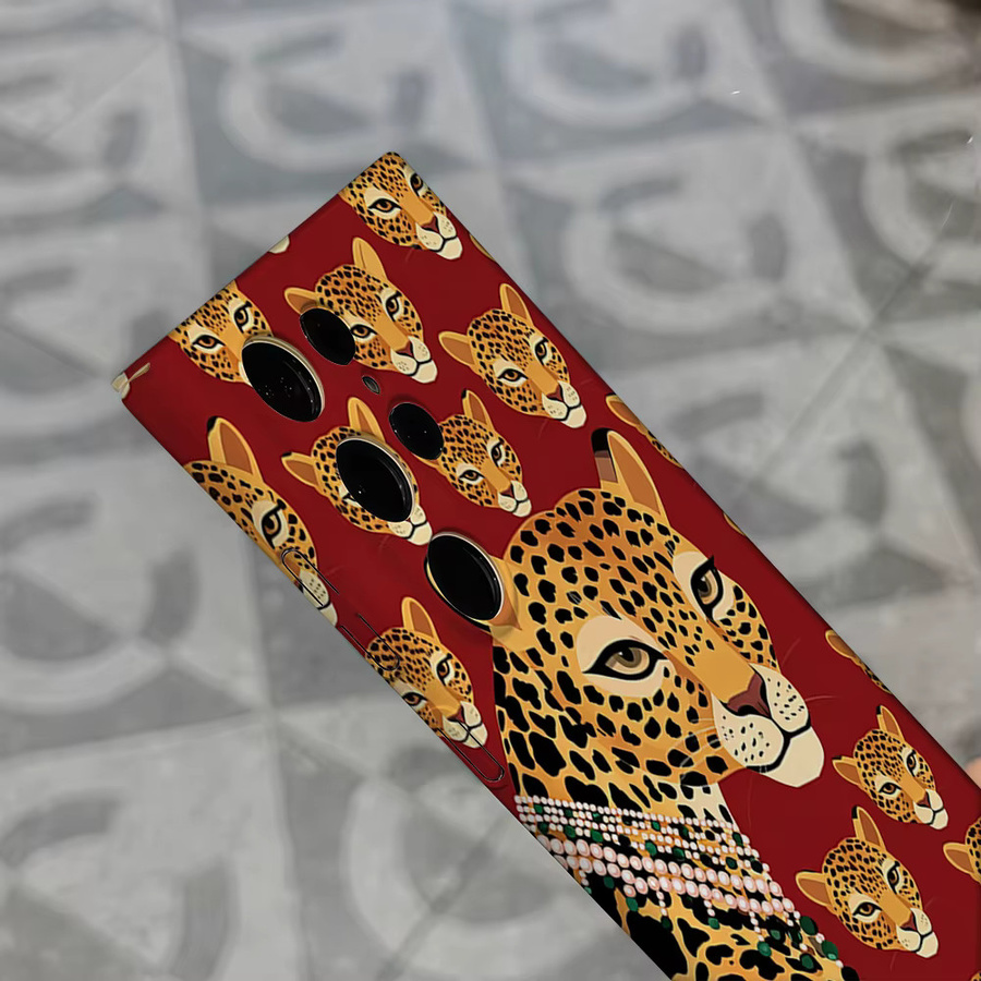 Stoßfeste doppelschichtige Handyhülle mit Jaguar-Motiv in Rot für Samsung Galaxy S26 S25 S24 S23 Ultra Plus - Bild 5