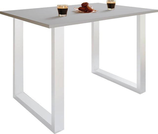 VCM Holzesstisch Xona U mit Eisenfußgestell, H x B x T: 76 x 140 x 80 cm - Bild 1