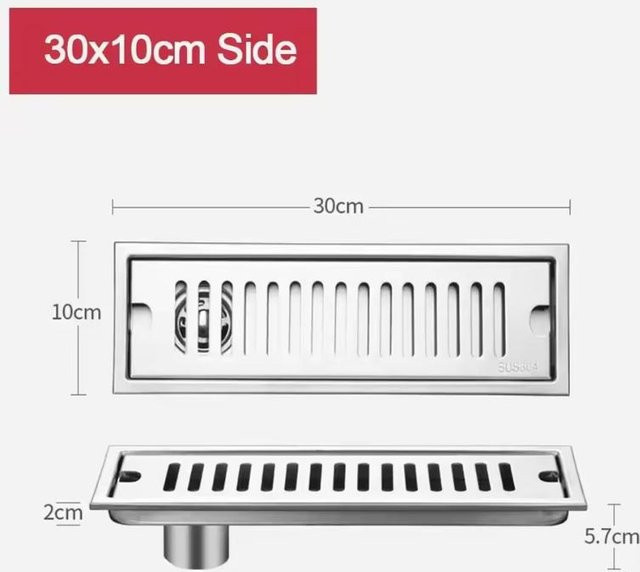 Lineare Duschrinne aus Edelstahl von Binchi Outdoor Product in Silber - Bild 1