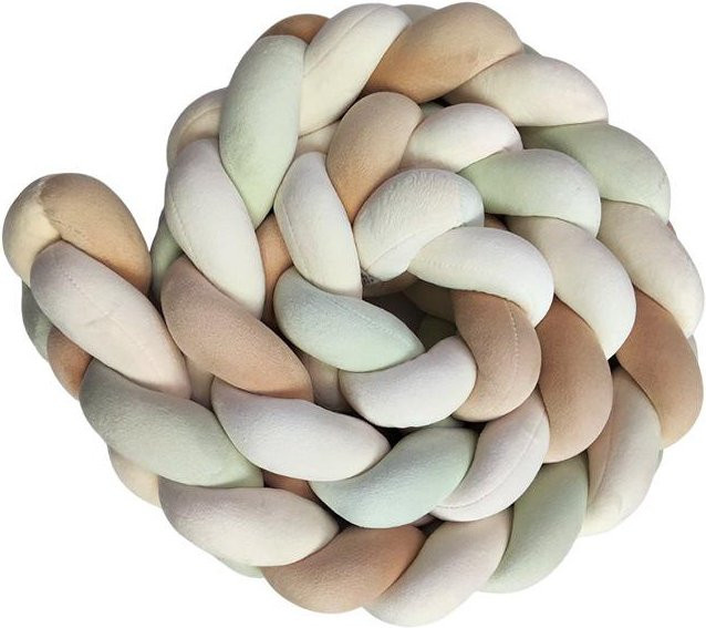 Chose One 4-Strang geflochtenes Bettgitter für Babybetten zum Kollisionsschutz in Beige, Korean Green und Milk White - Bild 1