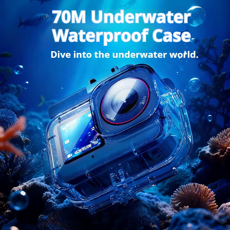 DJI Osmo Action 6 Unterwasser-Tauchgehäuse mit Video-Aufnahmelicht, transparentes Wasserdichtes Gehäuse bis 40m Tiefe - Bild 2