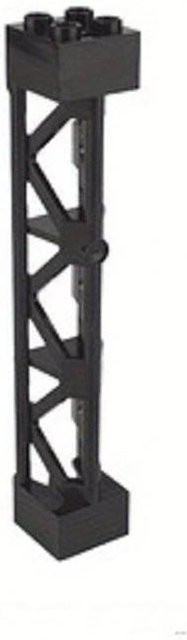 MagicMonkey Stadt Bausteine Zug Auto Säule Unterstützung Träger, 4-teiliges Set, schwarz - Bild 1