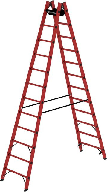 PROREGAL Sprossen-Stehleiter aus GFK mit 2 x 12 Sprossen - Bild 1