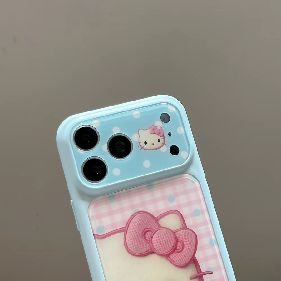 Sanrio Hello Kitty Handyhülle mit Wellenpunkt-Design und Schleife für iPhone 17 Pro 16 15 Pro Max, stoßfeste Hartschalen-Hülle - Bild 3