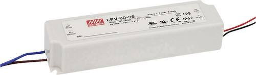 Mean Well LPV-60-12 LED-Trafo Konstantspannung 60W 12V/DC 0-5A IP67 Weiß - Bild 1