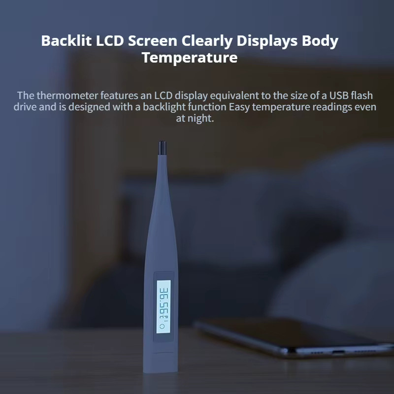 MIJIA Miaomiaoce Intelligentes Digitales Thermometer mit LCD-Bildschirm zur Temperaturmessung für Oral und Achsel, Farbe: Weiß, mit Mi Home APP Unterstützung - Bild 2
