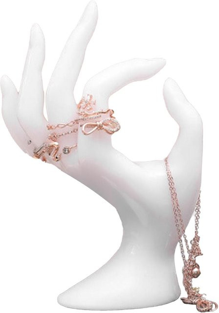 GoolRC Schmuckständer für Ringe in Weiß, eleganter Ringhalter mit rundem Design für Tisch und Einzelhandel - Bild 1