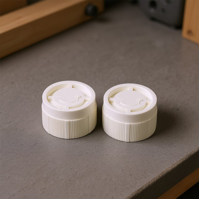 VIBRATITE 2er Set Thermostat-Einstellkappen aus Kunststoff in Weiß, M30x1,5 für Heizkörper-Thermostate zur Temperaturregulierung - Bild 1