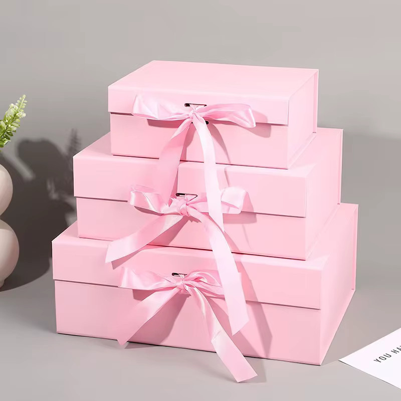 ZYF Luxus Geschenkbox-Set mit Grußkarte in Rosa, Schwarz und Weiß, Breite: 23 cm - Bild 2