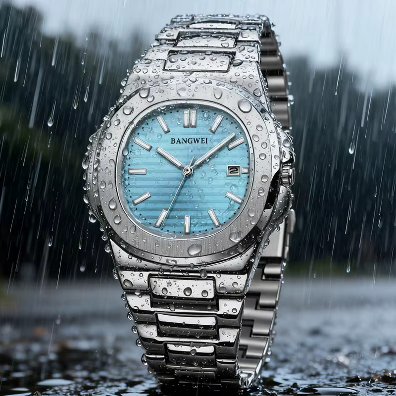 LIGE Armbanduhr Edelstahl, Quarz, Silber, Herren - Bild 2