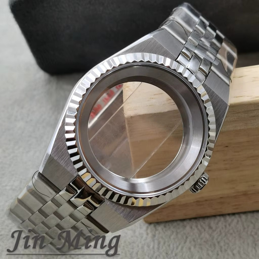 LUJIE Uhrengehäuse Edelstahl, Silber, 40 mm, Saphirglas - Bild 3