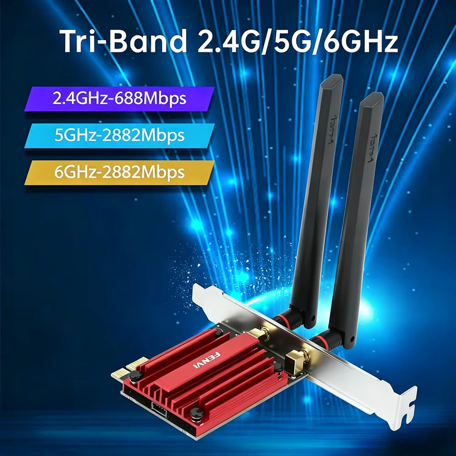 Fenvi WiFi 7 PCIe Netzwerkkarte mit Bluetooth 5.4 und MT7925 Chip für Desktop-PCs, kompatibel mit Windows 10/11 - Bild 2