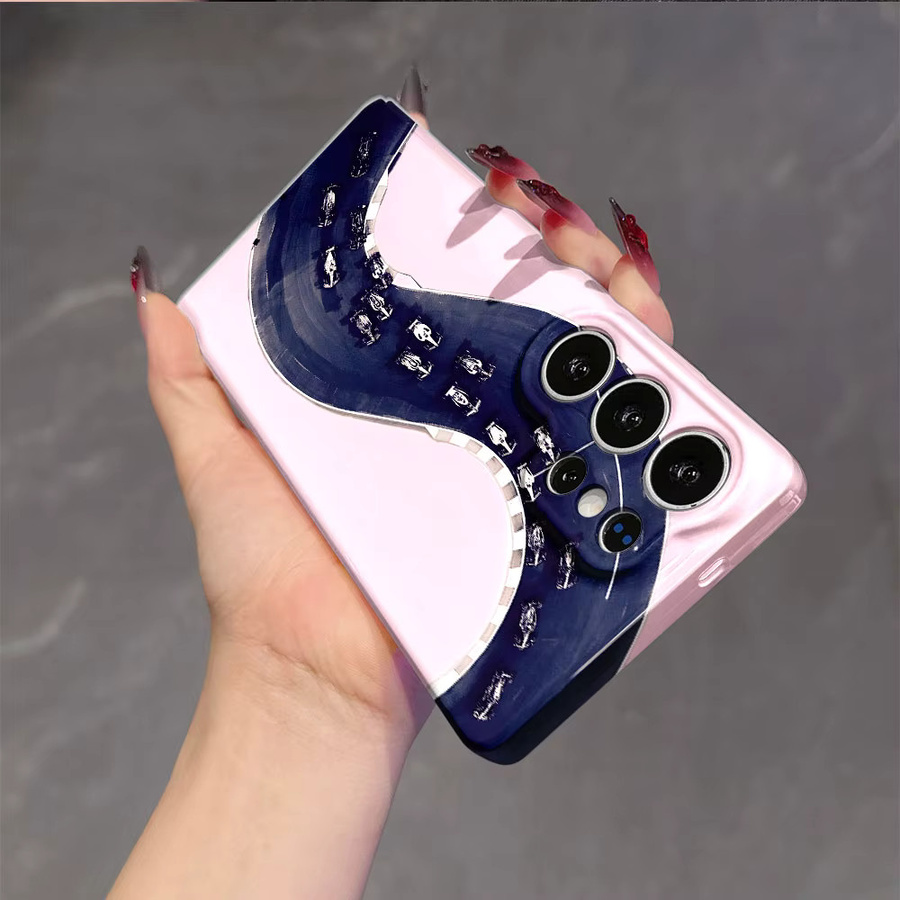 Stoßfeste Doppelschicht Handyhülle mit F1-Rennstrecken-Design in Pink für Samsung Galaxy S26 S25 S24 S23 Ultra Plus - Bild 3