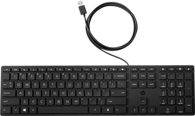 HP Desktop 320K Tastatur in Schwarz für HP 34 Elite Mobile Thin Client mt645 G7 und Pro Mobile Thin Client mt440 G3 (9SR37AA#AC0) - Bild 1