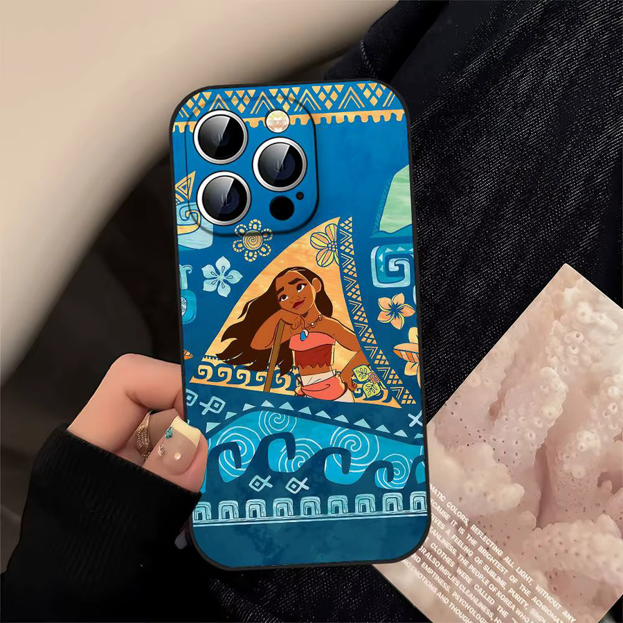Mesuca Handyhülle im Cartoon Anime Moana Design für iPhone 11 bis iPhone 17 Pro Max Plus, weiche TPU Hülle, Multicolour - Bild 4