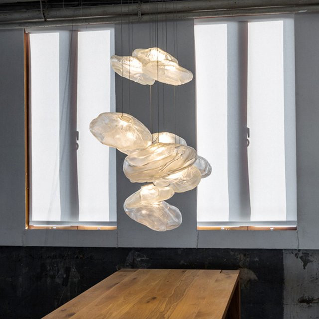 ABCZ Pendelleuchte Wolke in Rauchgrau Modernes Design für Wohnzimmer und Küche - Bild 1