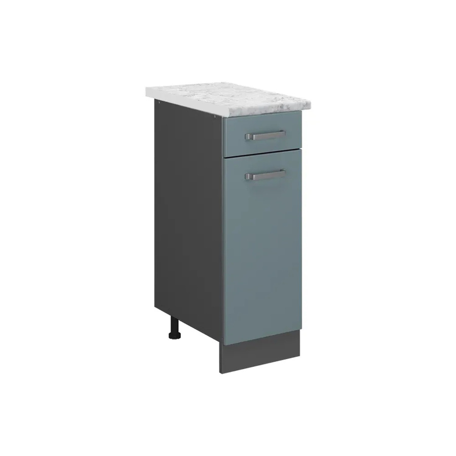 Vicco R-Line Schubladenschrank für die Küche in Blau-Grau mit Marmor-Optik, Breite: 30 cm - Bild 2