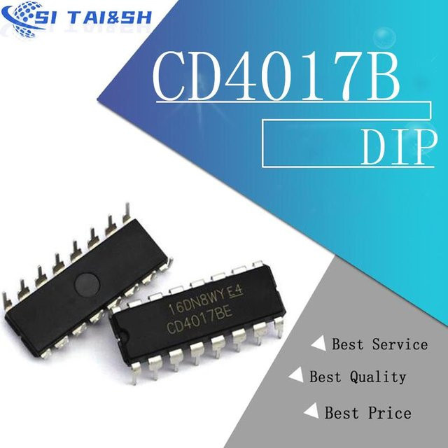 10er Set CD4017 Decade Counter IC von Si Tai&SH in Schwarz - Bild 1