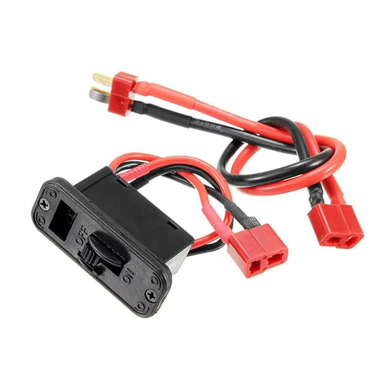 Deans Switch Hochstrom-LiPo-Batterie-Ein/Aus-Netzschalter mit Deans T-Stecker-Verlängerungskabel, 18 AWG, 200 mm, Schwarz - Bild 2