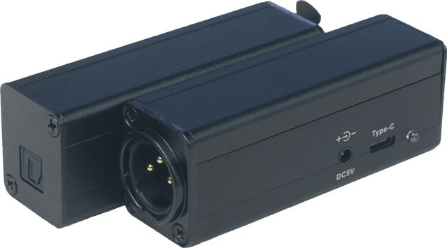 Nvarcher Glasfaser-SPDIF auf AES-Pegel XLR Konverter für verlustfreie digitale Datenübertragung in Schwarz - Bild 1