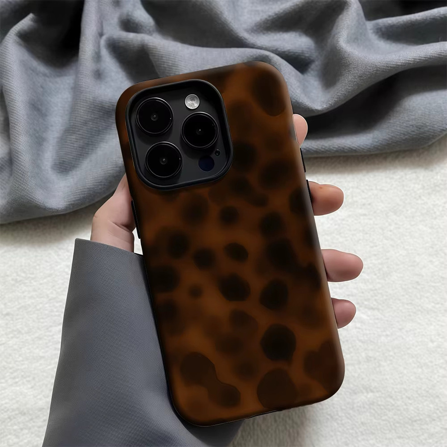 Must Magnetische Handyhülle mit Leopardenmuster in Braun für iPhone 17 16 15 14 Pro Max Plus - Bild 3