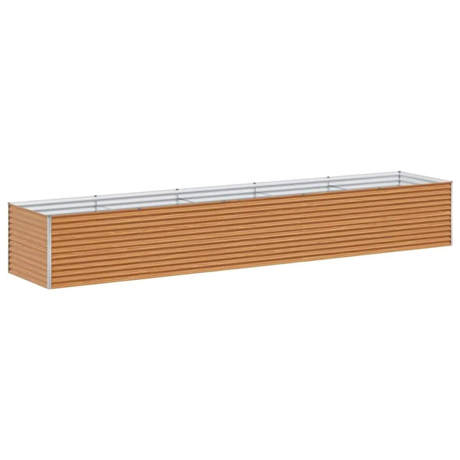 vidaXL Hochbeet aus verzinktem Stahl in Hellbraun, B/T/H: 485 x 100 x 68 cm - Bild 2