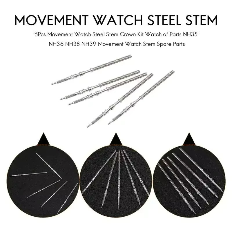 FancyWrist Uhrwerk Stem Crown Kit für NH35 NH36 NH38 NH39, Stahl - Bild 4