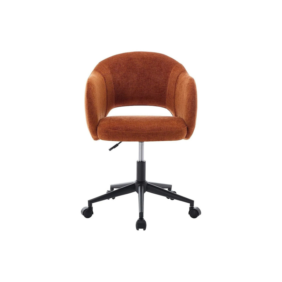 Acacilio Bürostuhl ohne Armlehnen in Orange mit Rollen und Metallgestell für Home-Office und Erwachsene - Bild 2