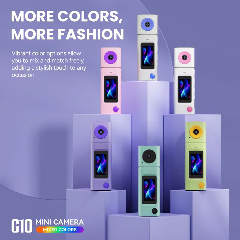 Lenovo G10 HD Mini Action Camera mit 230 Grad drehbarer Linse für Video- und Fotoaufnahmen in 1080P, Farbe: Pink - Bild 2