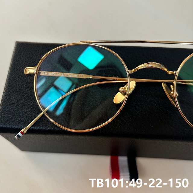 TUTU TB101 Korrektionsbrille, Rund, Vollrand, Titan, Gold, Unisex - Bild 1