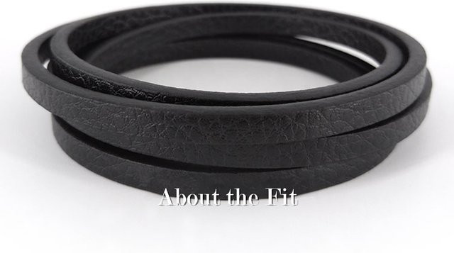 Choker-Kette Leder, 3mm x 5mm, Schwarz - Bild 1
