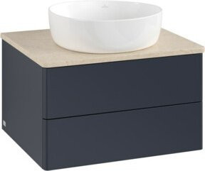 Villeroy & Boch Waschtischunterschrank Antao ohne Frontstruktur, Farbe Mattblau, B/T/H: 60 x 36 x 50 cm - Bild 1