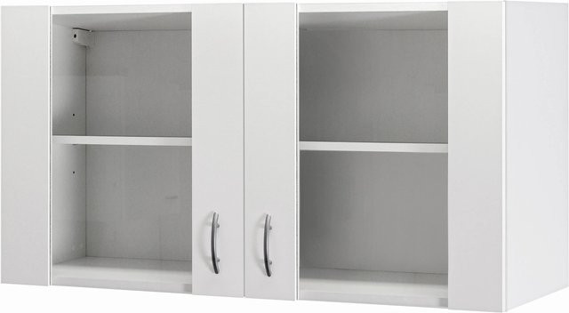 Flex-Well Küchen-Hängeschrank Wito mit Glastüren in Weiß, Breite: 100 cm, Höhe: 54 cm, Tiefe: 32 cm - Bild 1