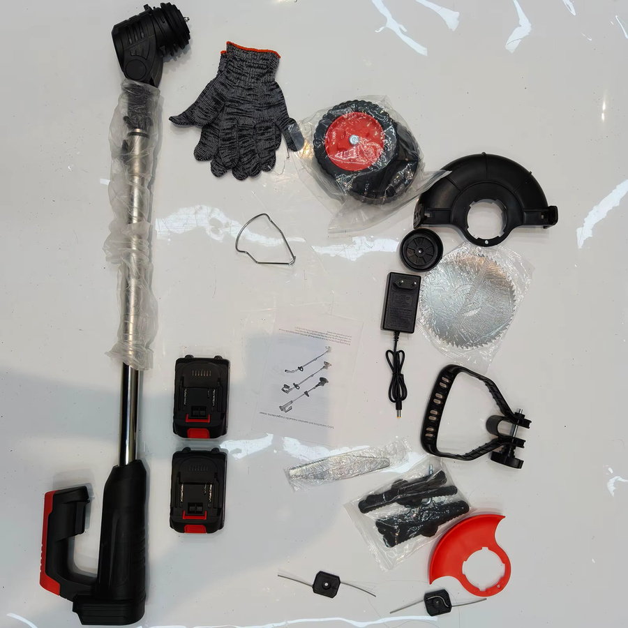 Podofo Kabelloser Elektrischer Unkrautentferner und Rasentrimmer mit 2 Akkus und höhen- sowie winkelverstellbarem Grasschneider für Garten und Heim - Bild 6