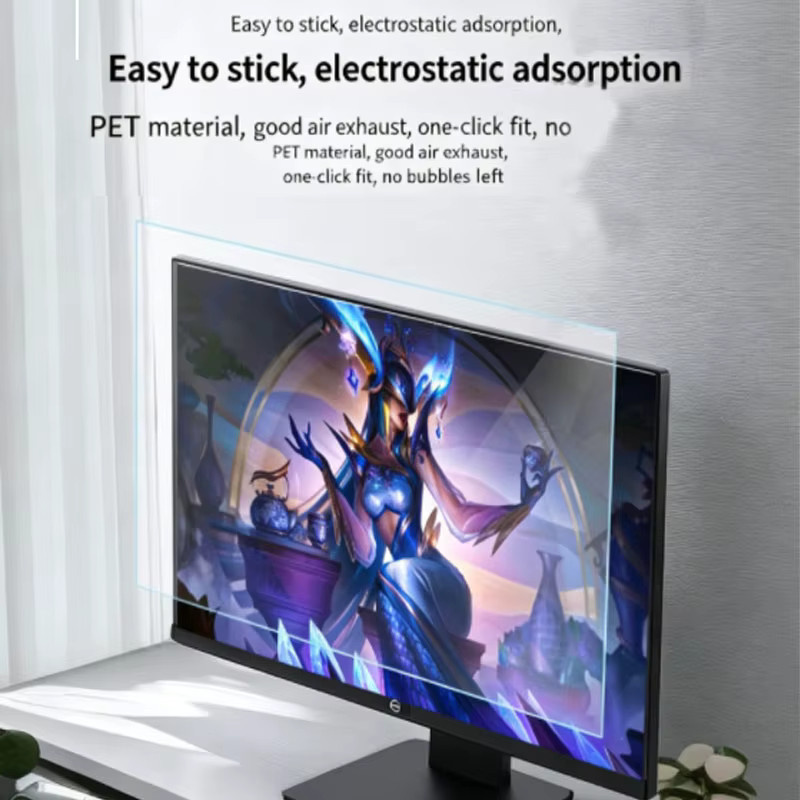 2 Stück HD Matte Anti-Glare Displayschutzfolie als Antireflexions-Augenschutzfilter für Computermonitor und Laptop, Transparent, für 11-24 Zoll - Bild 3