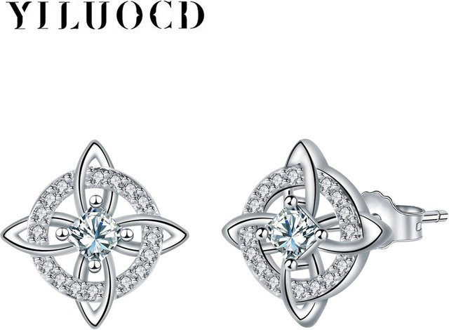 YILUOCD Ohrstecker 925 Silber, Zirkonia, Damen - Bild 1