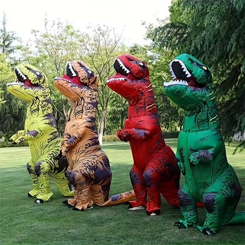 Hangchen Family Dinosaurier Aufblasbares Tyrannosaurus Rex-Kostüm, Set - Bild 5