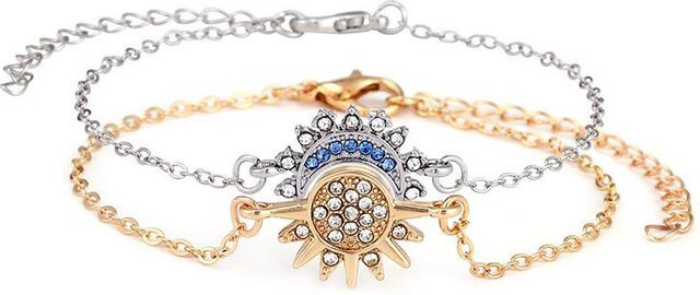 Mainstay Armband-Set, Sonnenmond, Weiß, Messing, Zirkonia, Damen - Bild 1