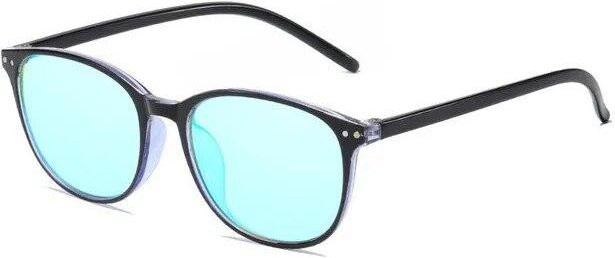 Wucifang Jewelry Korrekturbrille, Unisex, Vollrand, Panto, Kunststoff, rot-grün-schwarz - Bild 1