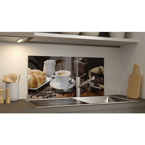 NOVADOORS Glasboard Coffee Fragrance, mehrfarbig, Glas, abstraktes Design - Bild 1