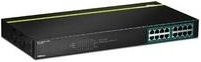TRENDnet TPE-TG160G Netzwerk-Switch mit 16 Ports 10/100/1000 Mbit/s und PoE+ in Schwarz - Bild 1